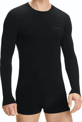Falke Men&#x27;s Light Longsleeve Wool Tech Shirt Regular Black | Buy Falke Men&#x27;s Light Longsleeve Wool Tech Shirt Regular Black here | Outnorth