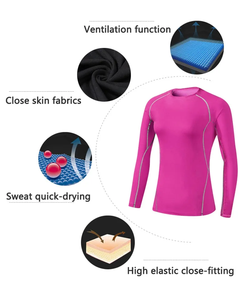 FANCEEY Base Layer Compression Long Sleeve T-Shirt Women's