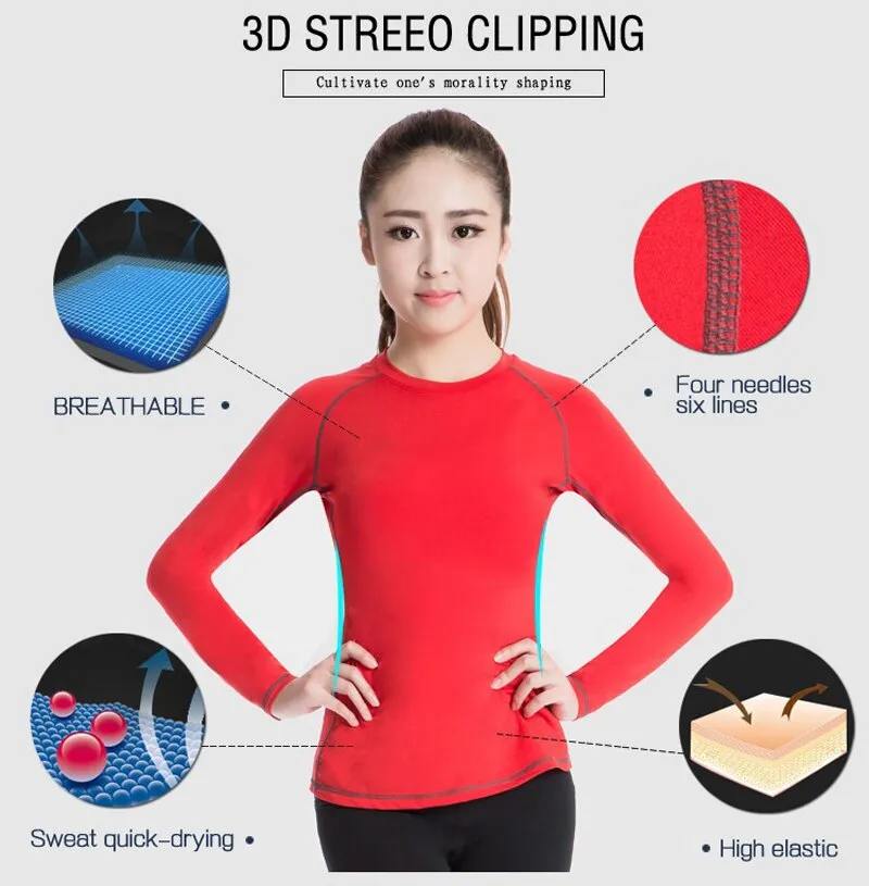FANCEEY Base Layer Compression Long Sleeve T-Shirt Women's