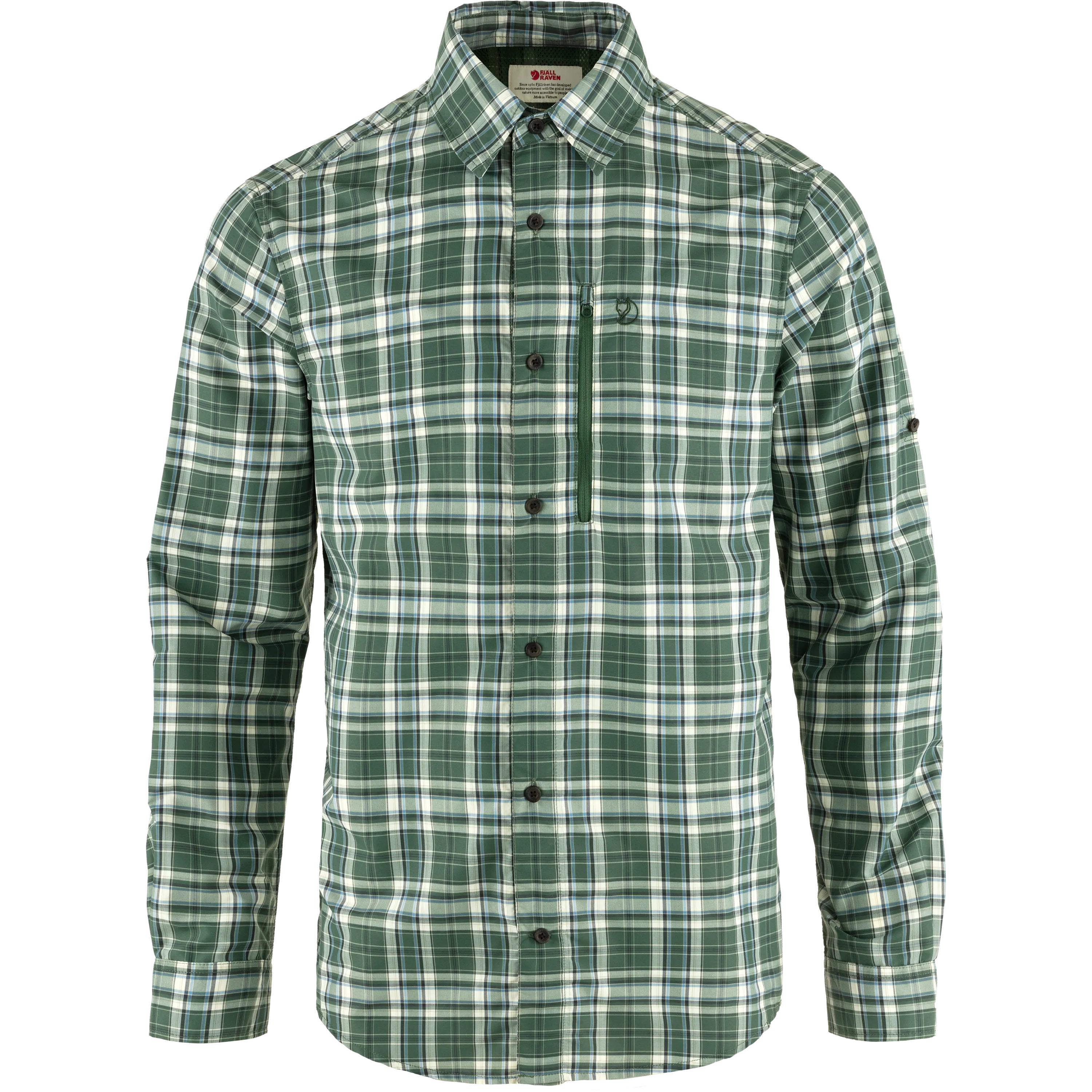 Fjällräven Men&#x27;s Abisko Hike Shirt Long Sleeve Chalk White-Deep Patina | Buy Fjällräven Men&#x27;s Abisko Hike Shirt Long Sleeve Chalk White-Deep Patina here | Outnorth