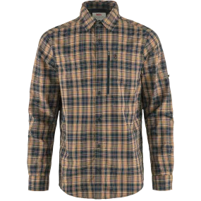 Fjällräven Men&#x27;s Abisko Hike Shirt Long Sleeve Dark Navy-Buckwheat Brown | Buy Fjällräven Men&#x27;s Abisko Hike Shirt Long Sleeve Dark Navy-Buckwheat Brown here | Outnorth
