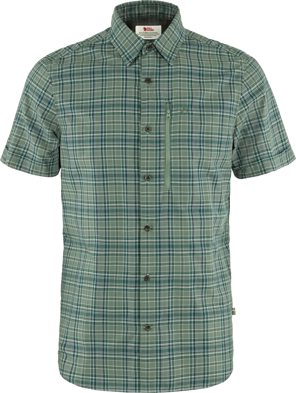 Fjällräven Men&#x27;s Abisko Hike Shirt Shortsleeve Arctic Green/Patina Green | Buy Fjällräven Men&#x27;s Abisko Hike Shirt Shortsleeve Arctic Green/Patina Green here | Outnorth