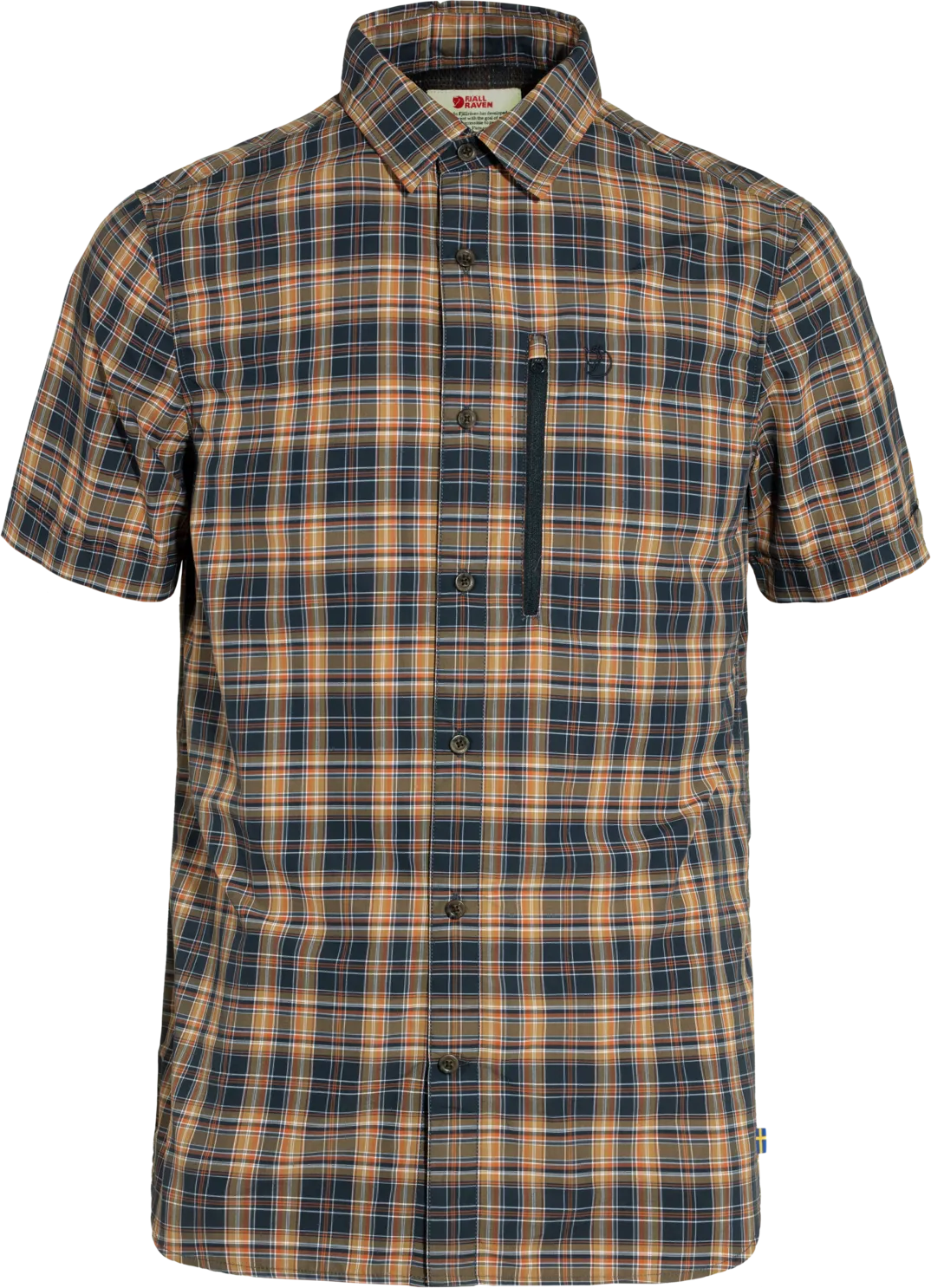 Fjällräven Men&#x27;s Abisko Hike Shirt Shortsleeve Dark Navy/Buckwheat Brown | Buy Fjällräven Men&#x27;s Abisko Hike Shirt Shortsleeve Dark Navy/Buckwheat Brown here | Outnorth