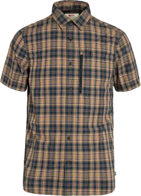 Fjällräven Men&#x27;s Abisko Hike Shirt Shortsleeve Dark Navy/Buckwheat Brown | Buy Fjällräven Men&#x27;s Abisko Hike Shirt Shortsleeve Dark Navy/Buckwheat Brown here | Outnorth