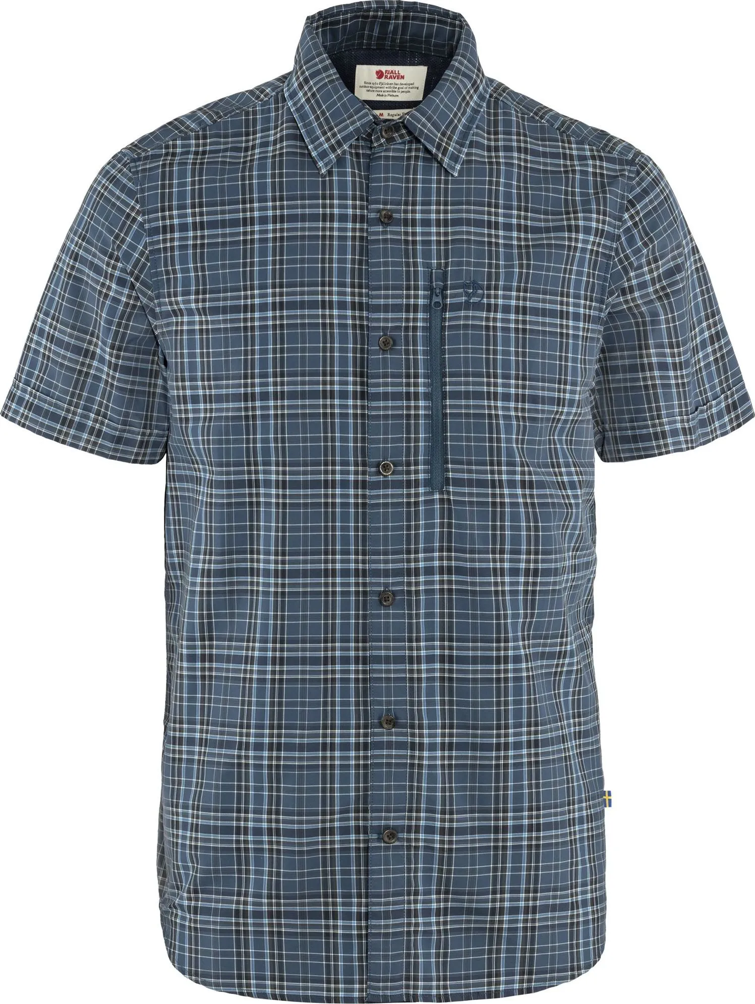 Fjällräven Men&#x27;s Abisko Hike Shirt Shortsleeve Indigo Blue/Dark Navy | Buy Fjällräven Men&#x27;s Abisko Hike Shirt Shortsleeve Indigo Blue/Dark Navy here | Outnorth