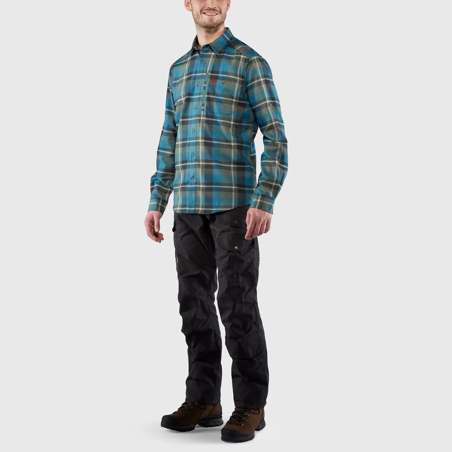 Fjällräven Men&#x27;s Fjällglim Shirt Indigo Blue-Dawn Blue | Buy Fjällräven Men&#x27;s Fjällglim Shirt Indigo Blue-Dawn Blue here | Outnorth