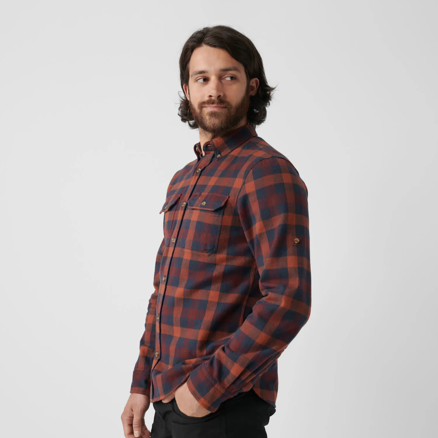 Fjällräven Men&#x27;s Skog Shirt Black-Grey | Buy Fjällräven Men&#x27;s Skog Shirt Black-Grey here | Outnorth
