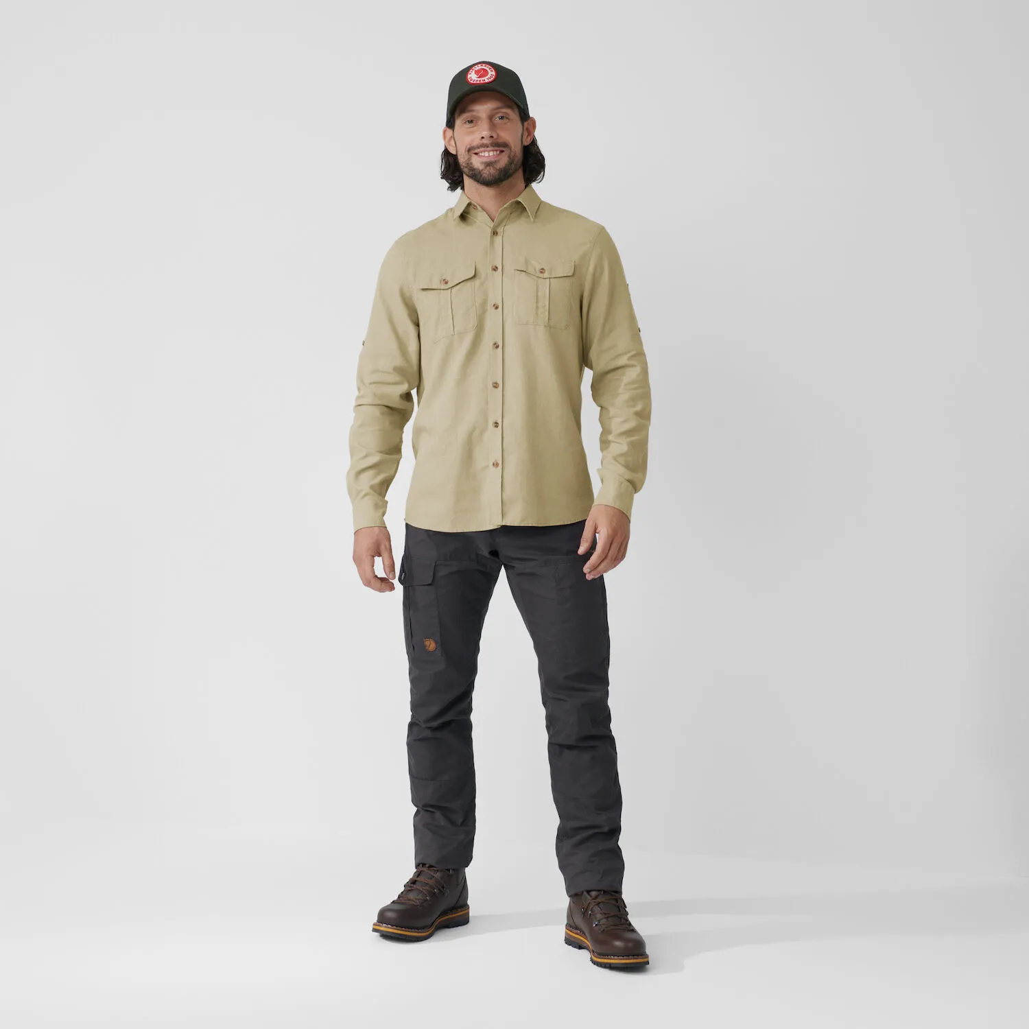 Fjällräven Men&#x27;s Övik Travel Long Sleeved Shirt Dark Navy | Buy Fjällräven Men&#x27;s Övik Travel Long Sleeved Shirt Dark Navy here | Outnorth