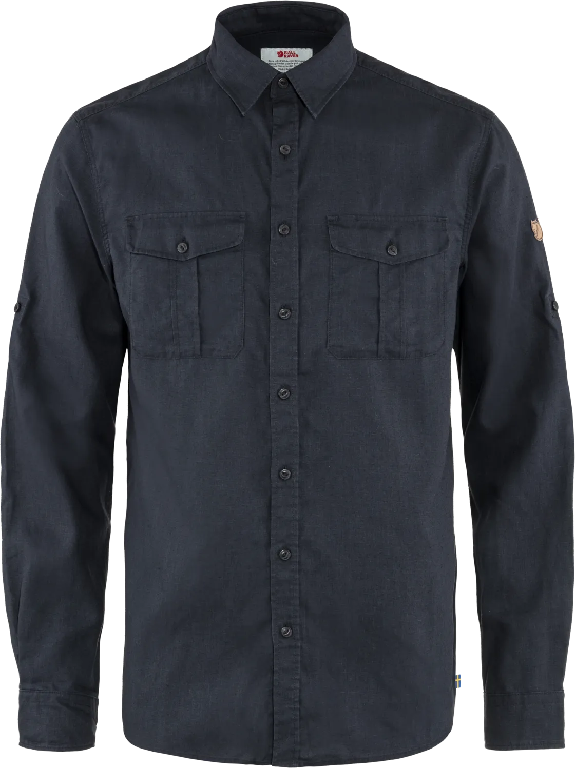 Fjällräven Men&#x27;s Övik Travel Long Sleeved Shirt Dark Navy | Buy Fjällräven Men&#x27;s Övik Travel Long Sleeved Shirt Dark Navy here | Outnorth