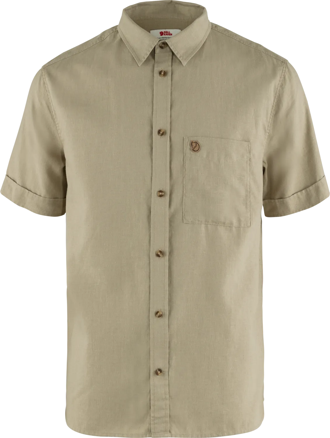 Fjällräven Men&#x27;s Övik Travel Shirt Short Sleeve Sand Stone | Buy Fjällräven Men&#x27;s Övik Travel Shirt Short Sleeve Sand Stone here | Outnorth