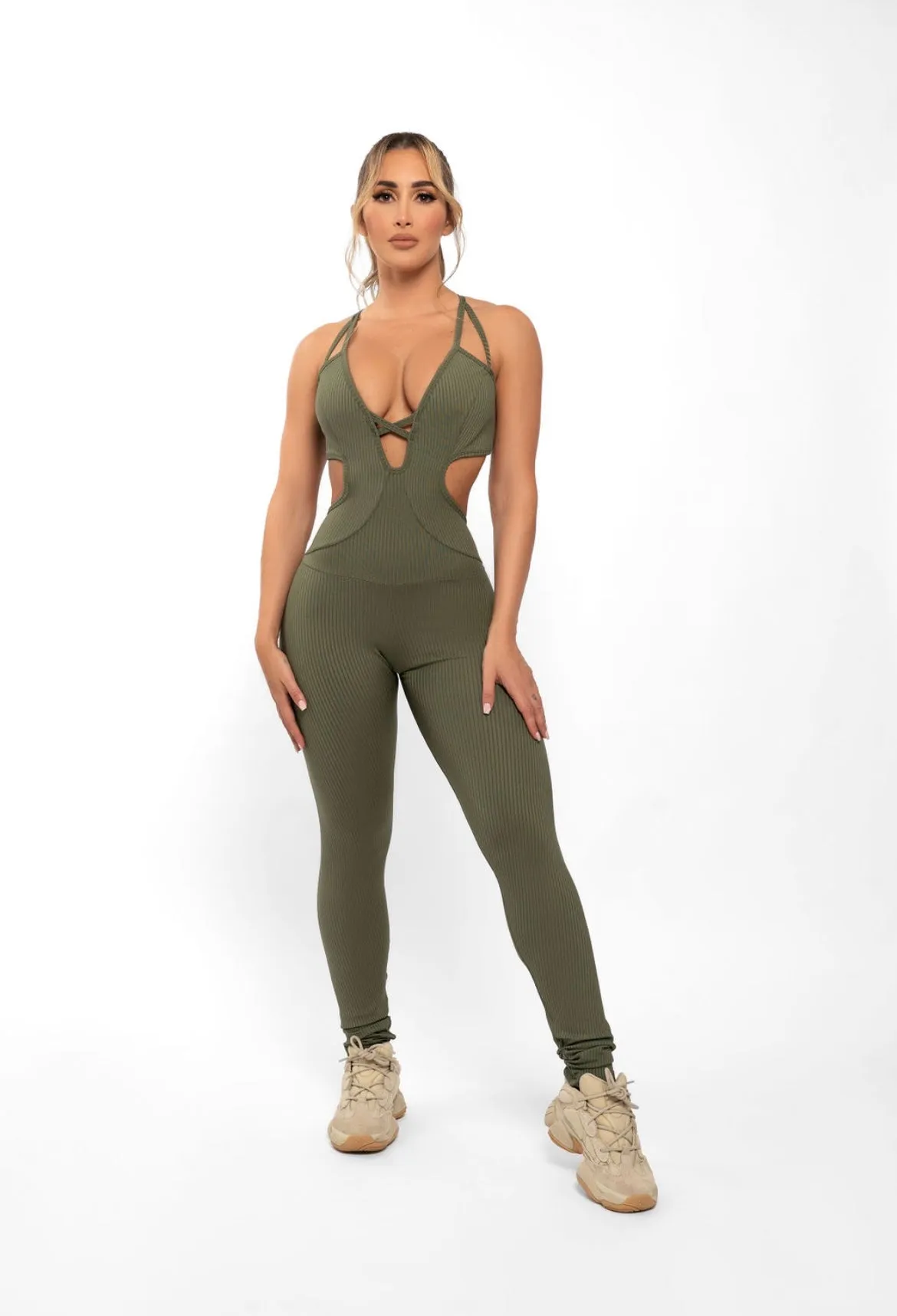 Forest Ribbed Bodysuit (Light Supplex)
