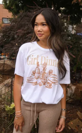friday   saturday: girl dinner t shirt
