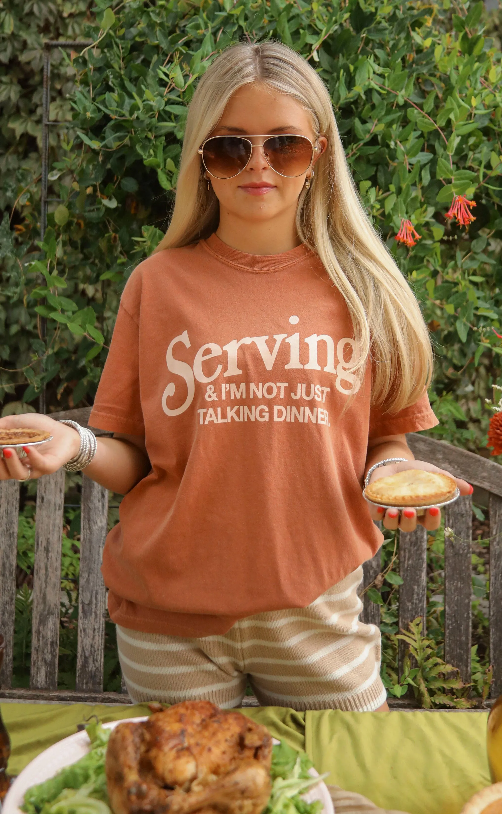 friday   saturday: serving t shirt