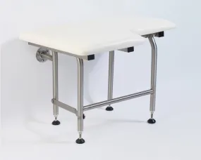 GBC 500Leg -  Right Hand Padded Folding Shower Seat w/ Leg