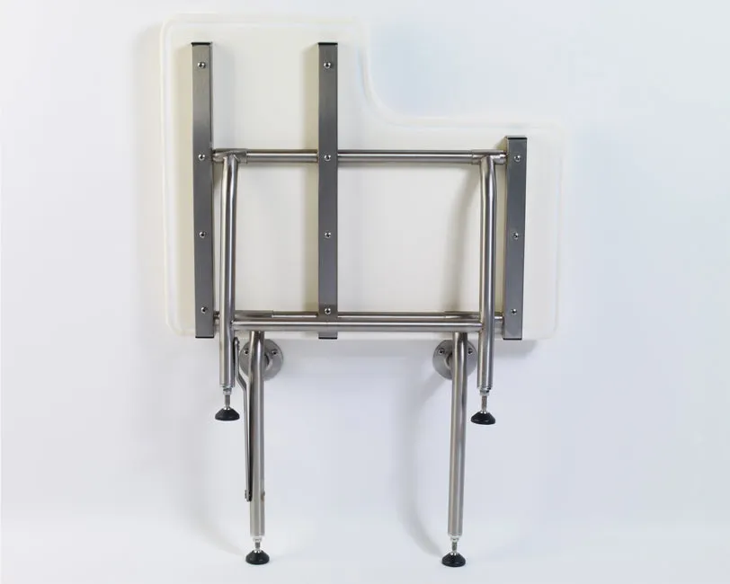 GBC 500Leg -  Right Hand Padded Folding Shower Seat w/ Leg