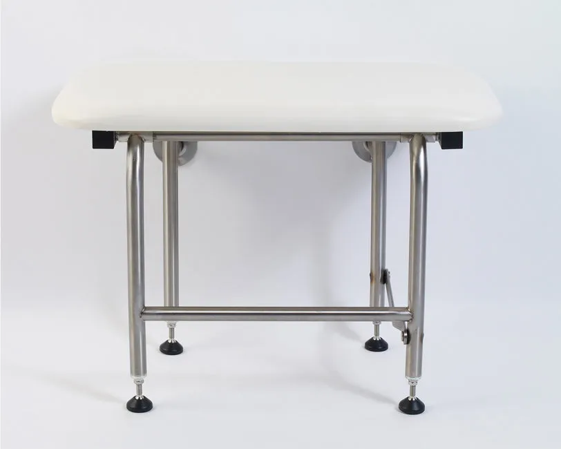 GBC 502Leg - Rectangle Padded Folding Shower Seat w/ Leg