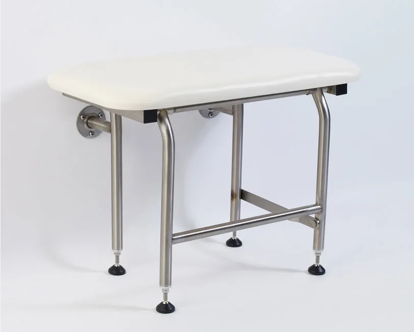 GBC 502Leg - Rectangle Padded Folding Shower Seat w/ Leg
