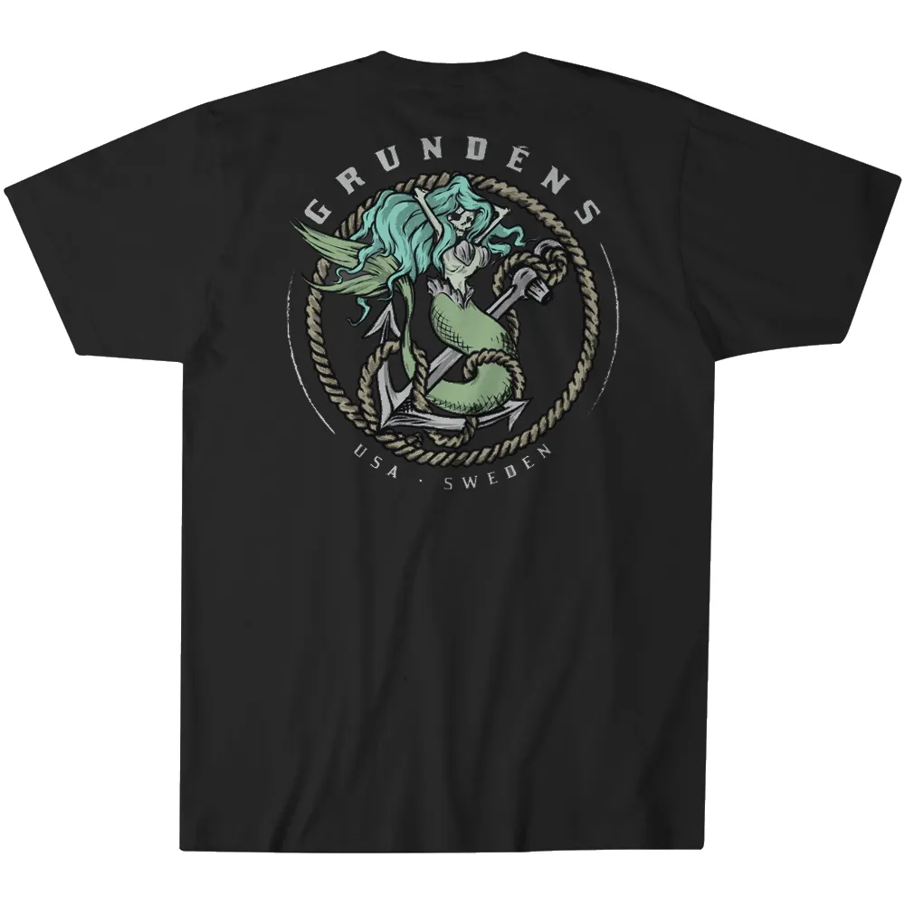 Grundéns Men&#x27;s Mermaid Short Sleeve T-shirt Black | Buy Grundéns Men&#x27;s Mermaid Short Sleeve T-shirt Black here | Outnorth