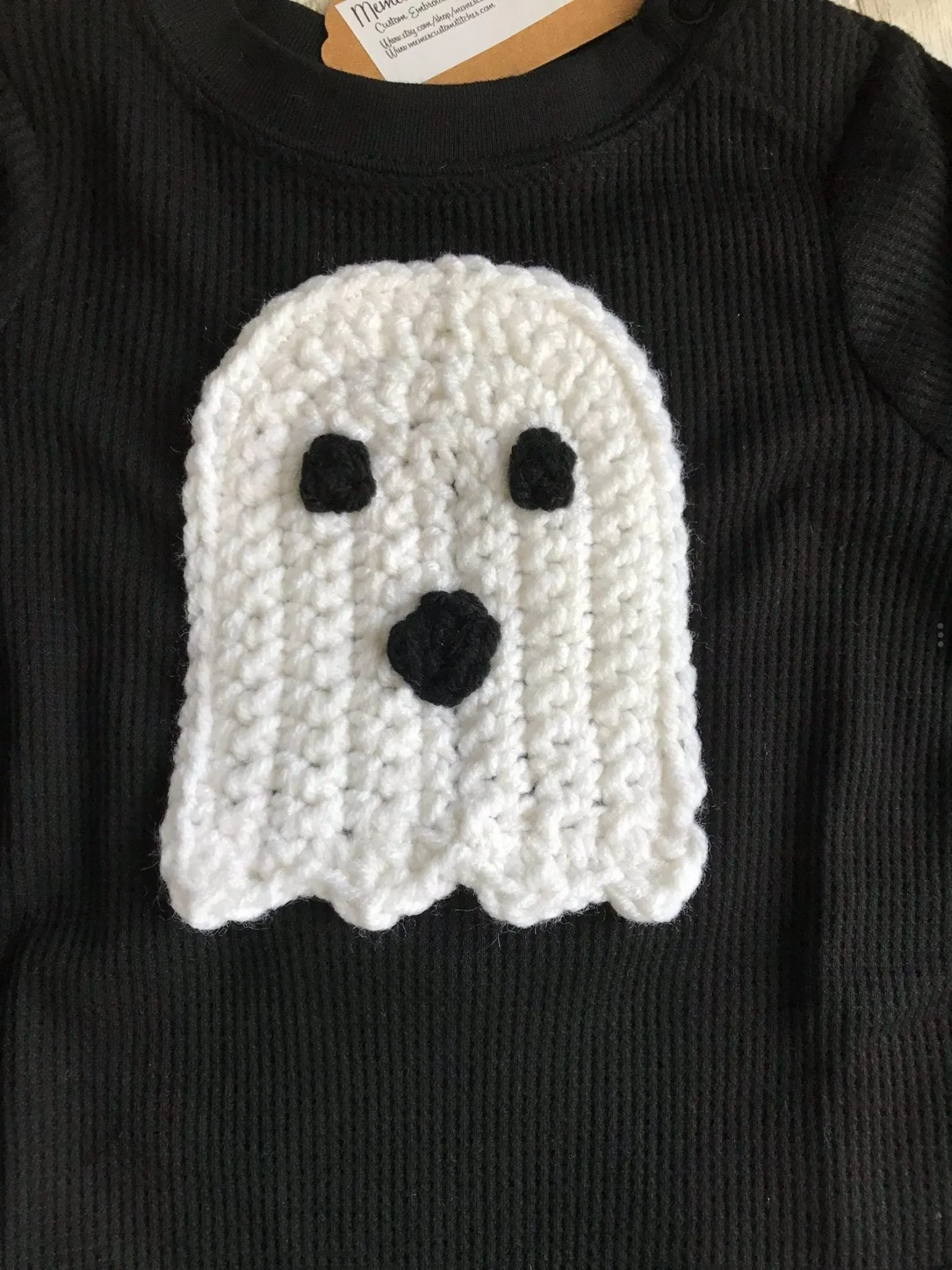 Halloween Ghost Baby Unisex  Black Onesie Bodysuit