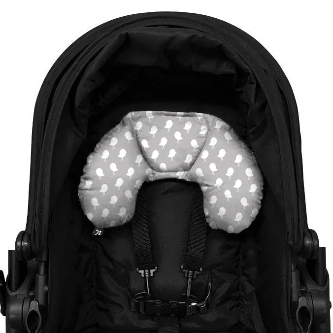 Head Hugger Neck Support - Grey Birds