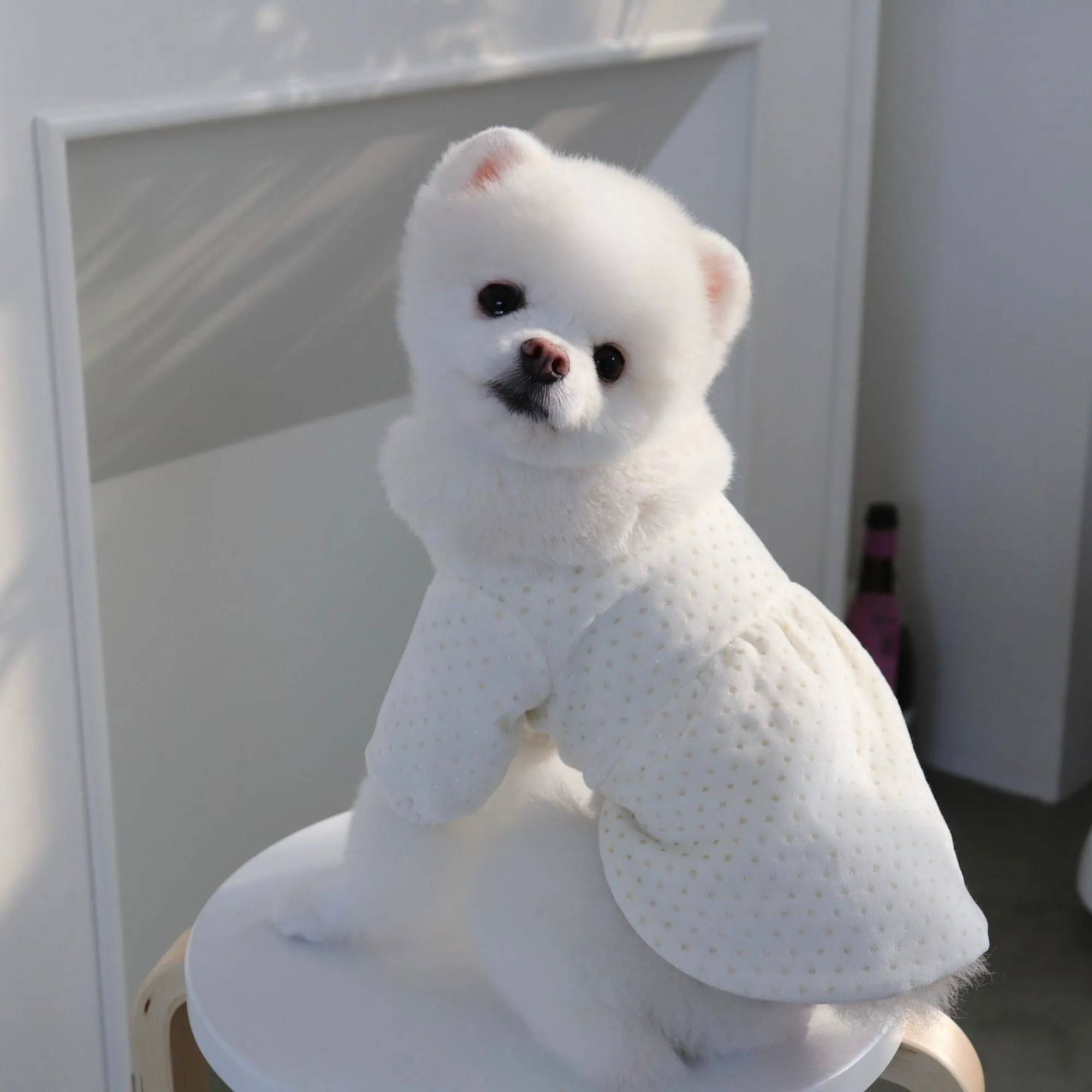 ※予約販売【Hi Yeboo】Eco Fur Padded Overcoat（アイボリー）