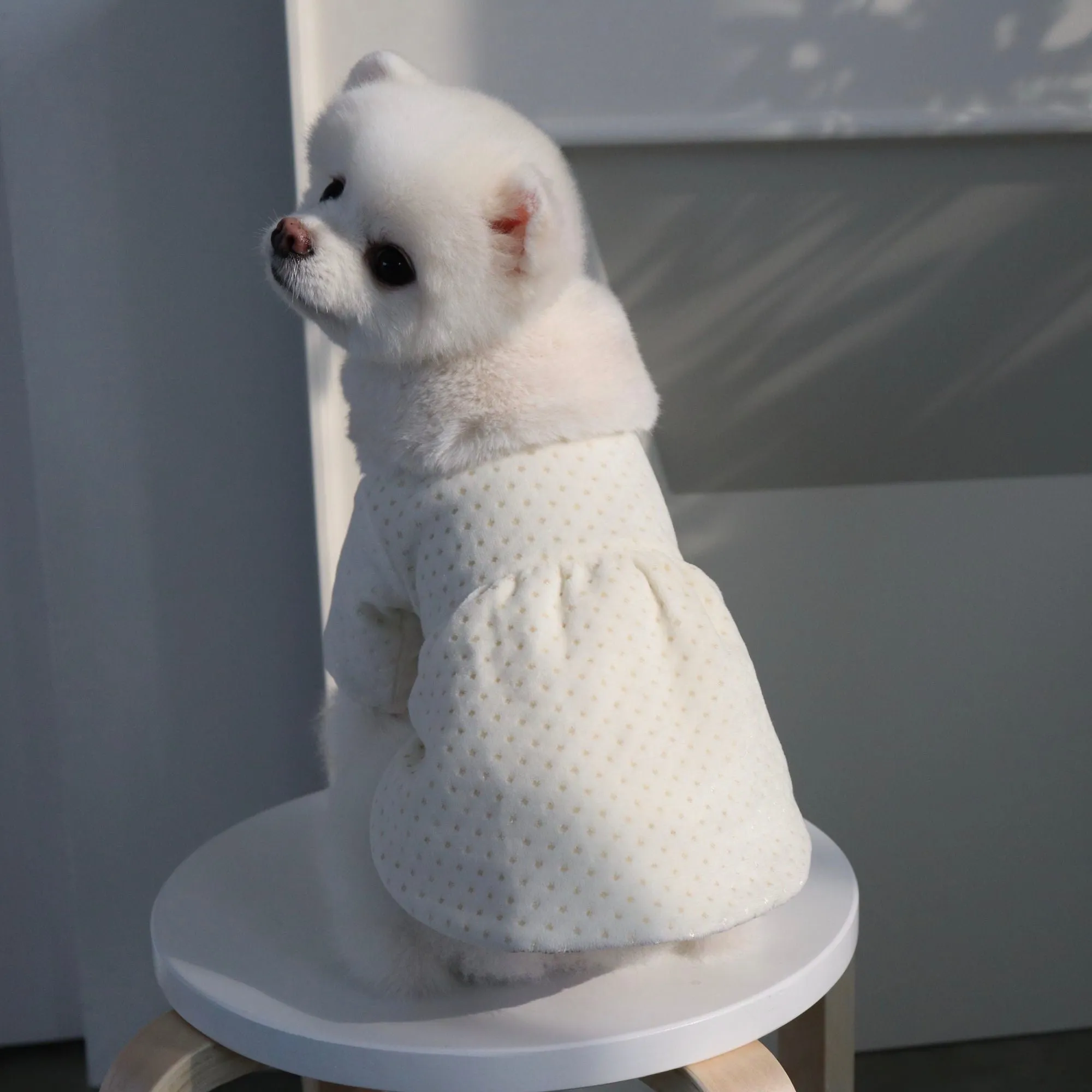 ※予約販売【Hi Yeboo】Eco Fur Padded Overcoat（アイボリー）