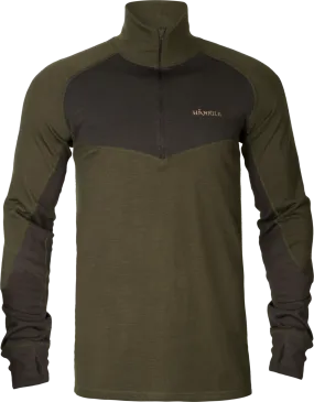 Härkila Men&#x27;s Base Warm Baselayer Shirt Willow Green/Shadow Brown | Buy Härkila Men&#x27;s Base Warm Baselayer Shirt Willow Green/Shadow Brown here | Outnorth