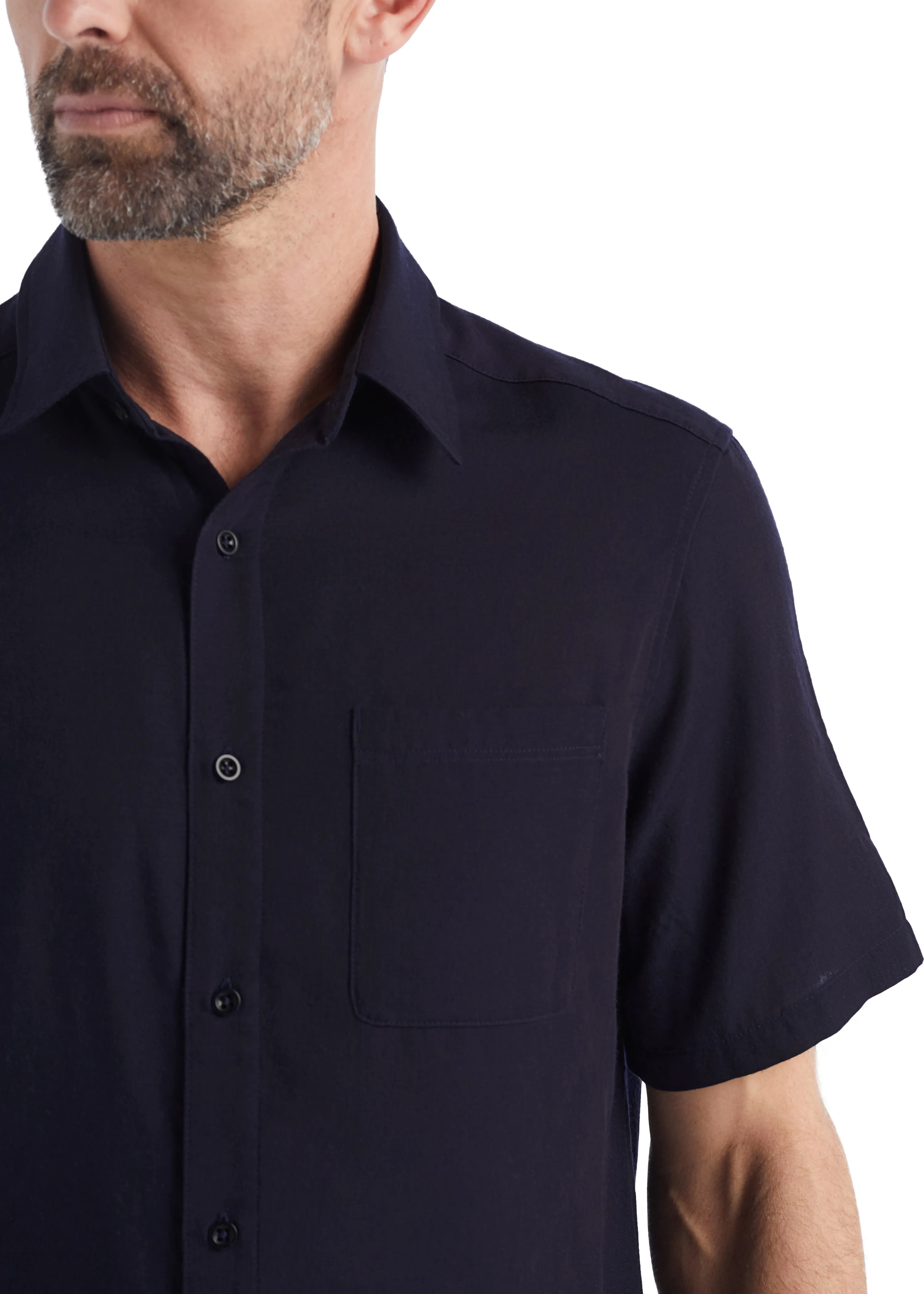 Icebreaker Men&#x27;s Steveston Short Sleeve Shirt Midnight Navy | Buy Icebreaker Men&#x27;s Steveston Short Sleeve Shirt Midnight Navy here | Outnorth