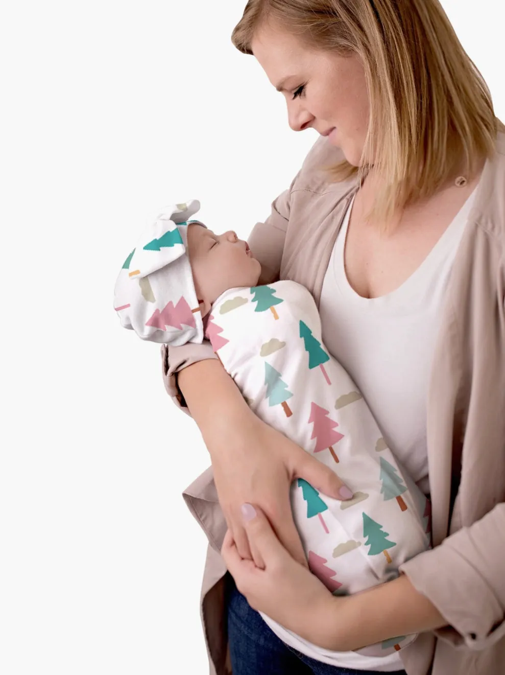 Itzy Ritzy Cutie Cocoon™ Matching Cocoon & Hat Set - On Cloud Pine
