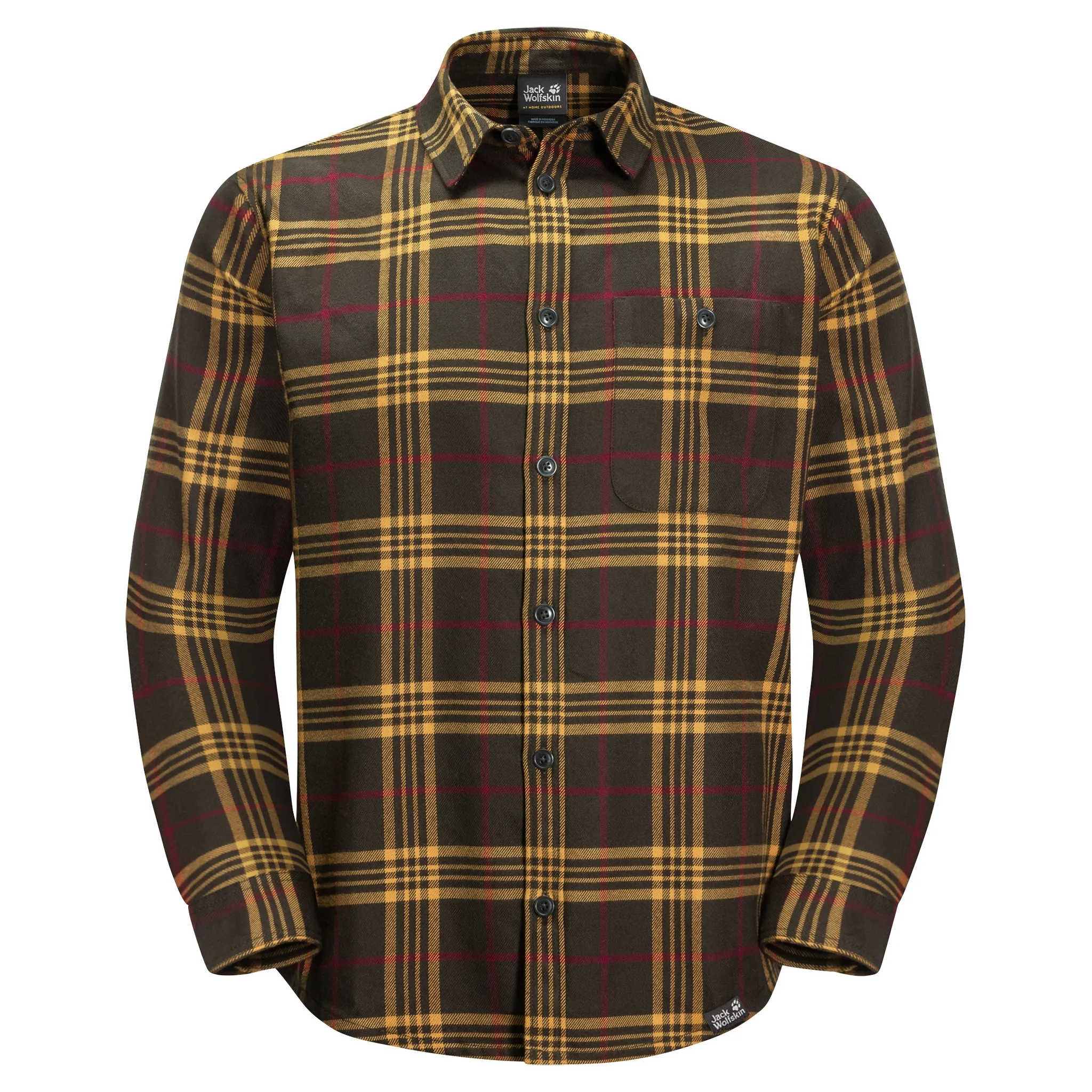 Jack Wolfskin Men&#x27;s Cabin View Shirt Bonsai Green Checks | Buy Jack Wolfskin Men&#x27;s Cabin View Shirt Bonsai Green Checks here | Outnorth