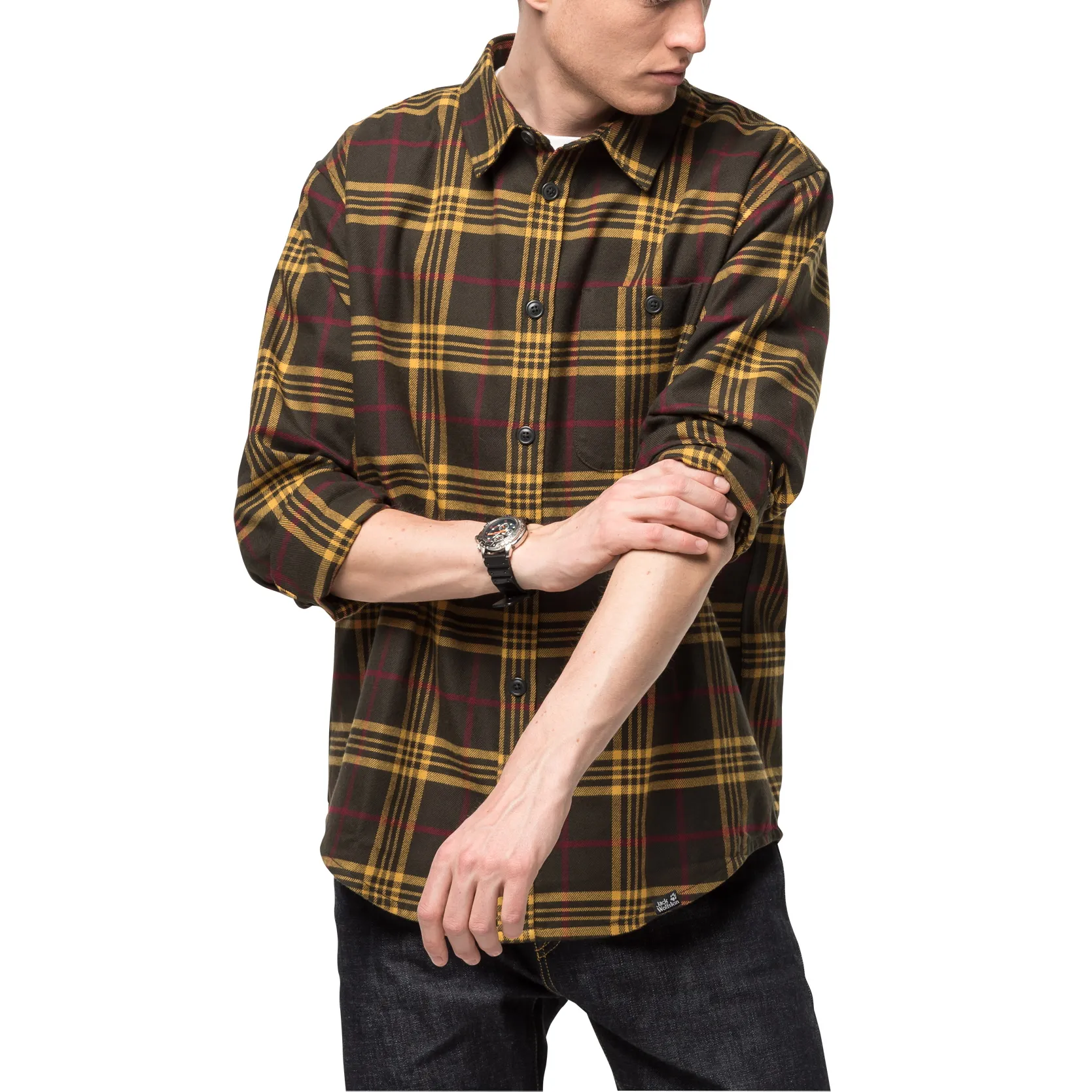 Jack Wolfskin Men&#x27;s Cabin View Shirt Bonsai Green Checks | Buy Jack Wolfskin Men&#x27;s Cabin View Shirt Bonsai Green Checks here | Outnorth
