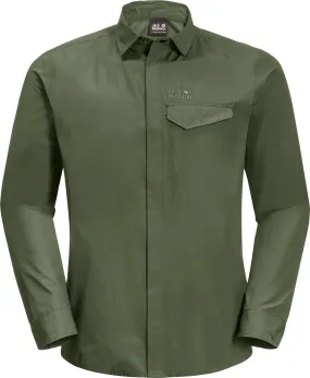 Jack Wolfskin Men&#x27;s Lakeside Roll-Up Shirt Greenwood | Buy Jack Wolfskin Men&#x27;s Lakeside Roll-Up Shirt Greenwood here | Outnorth