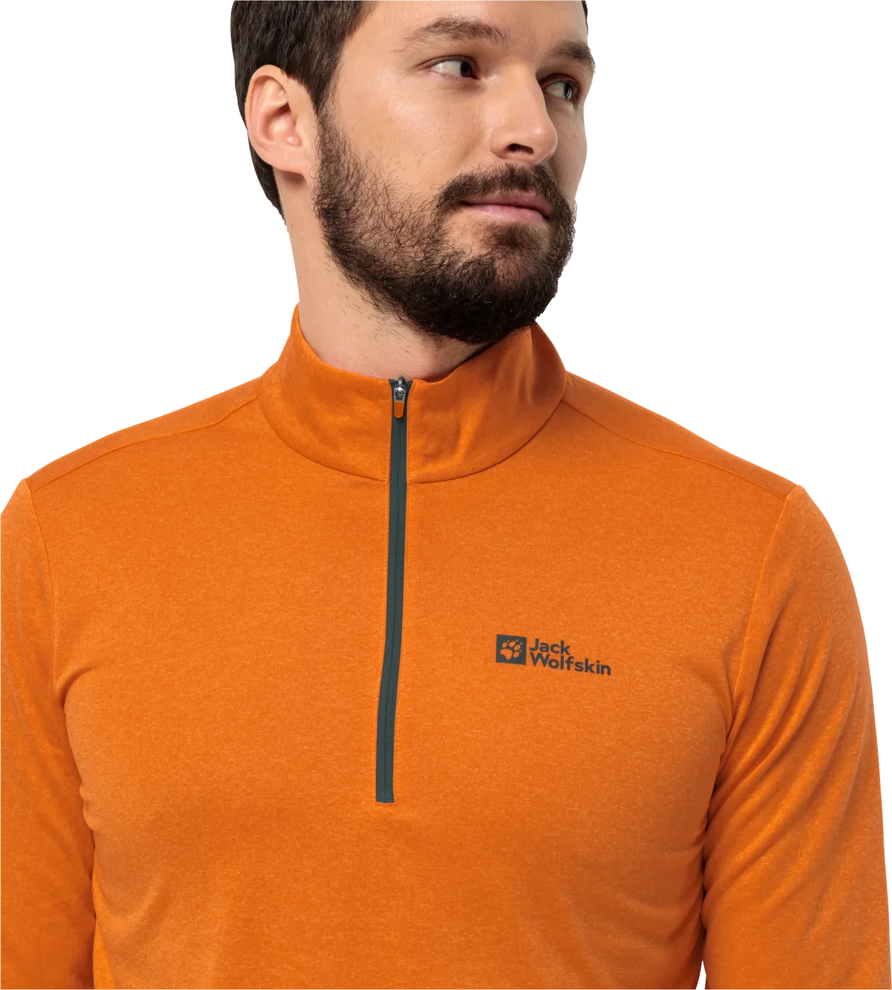 Jack Wolfskin Men&#x27;s Sky Thermal Half Zip Blood Orange | Buy Jack Wolfskin Men&#x27;s Sky Thermal Half Zip Blood Orange here | Outnorth