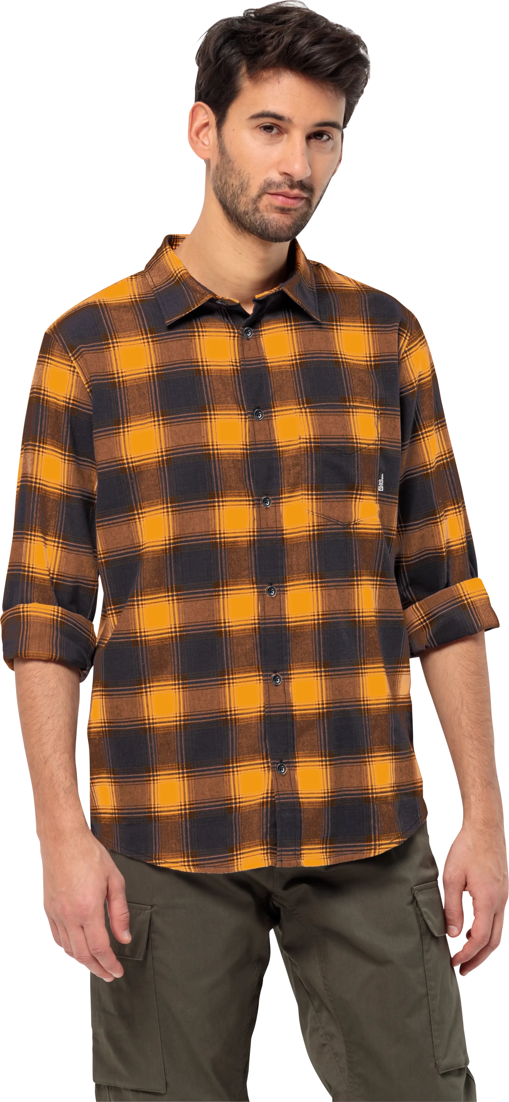 Jack Wolfskin Men&#x27;s Wanderweg Shirt Mustard | Buy Jack Wolfskin Men&#x27;s Wanderweg Shirt Mustard here | Outnorth