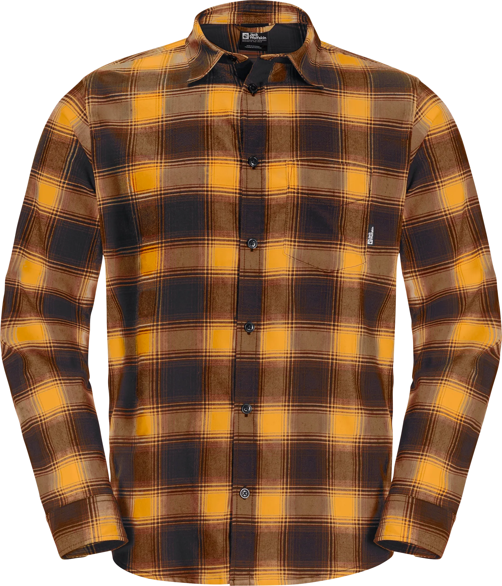 Jack Wolfskin Men&#x27;s Wanderweg Shirt Mustard | Buy Jack Wolfskin Men&#x27;s Wanderweg Shirt Mustard here | Outnorth