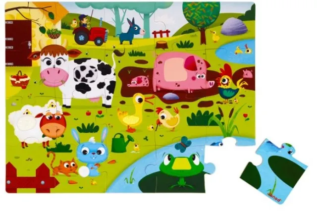 Janod Tactile Puzzle - Farm Animals