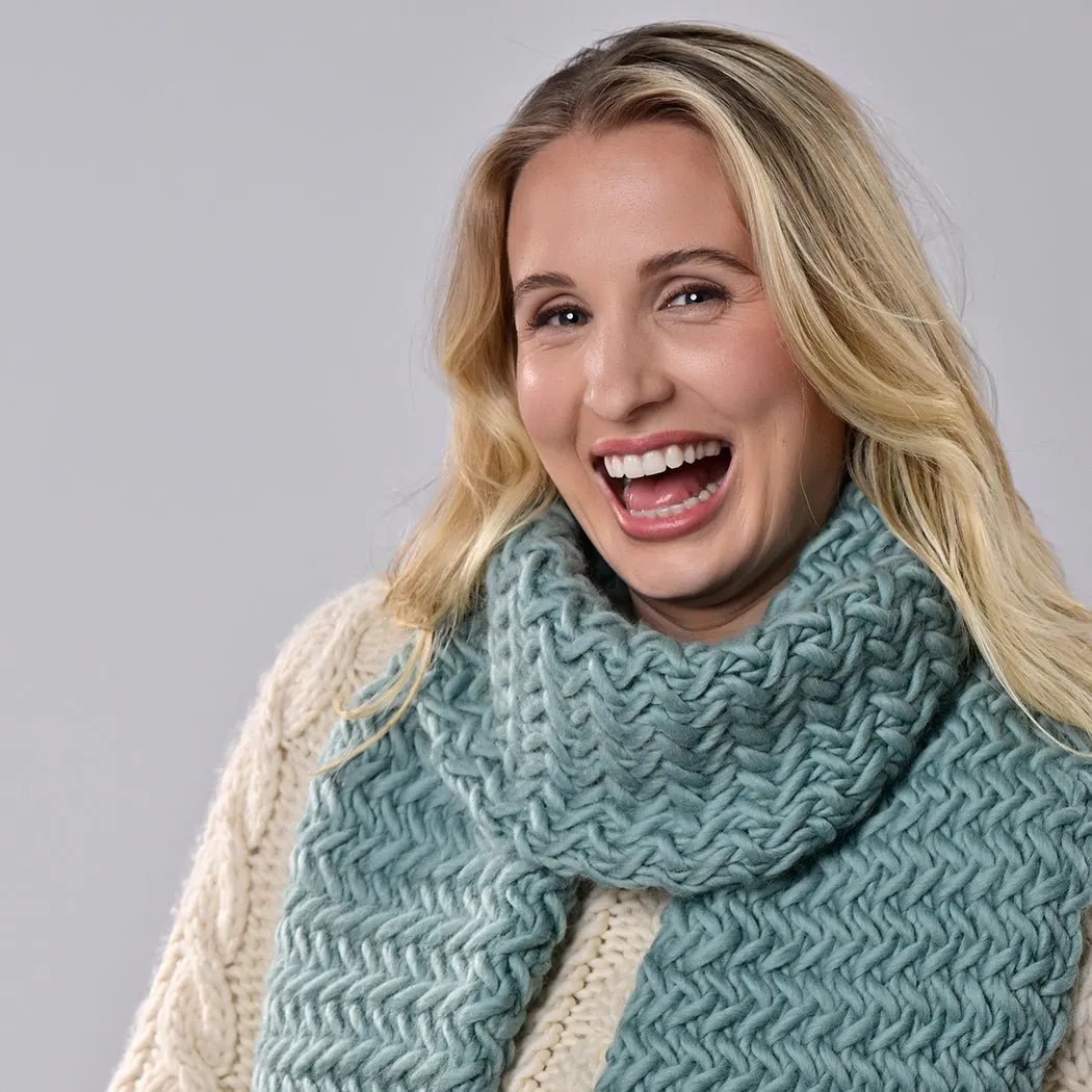 Jojo Scarf Knitting Kit - Teal