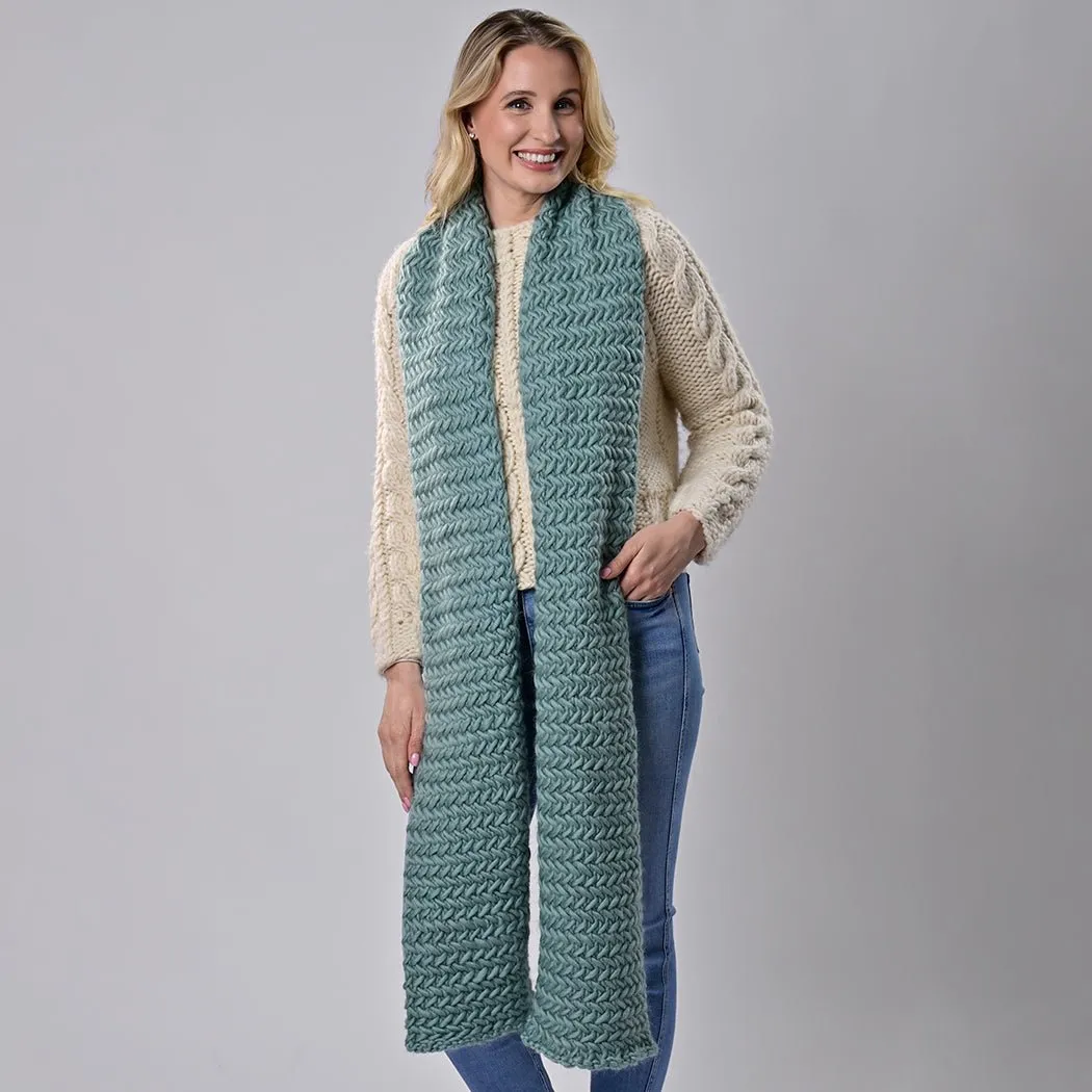 Jojo Scarf Knitting Kit - Teal