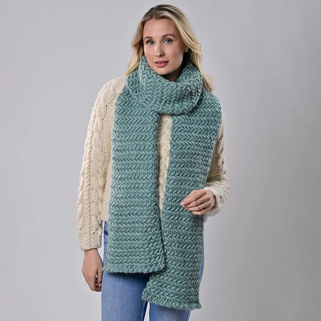 Jojo Scarf Knitting Kit - Teal