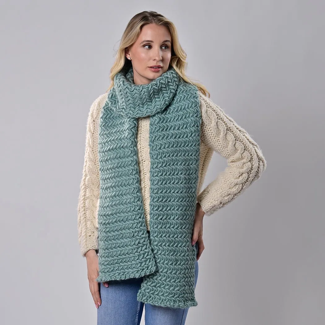Jojo Scarf Knitting Kit - Teal