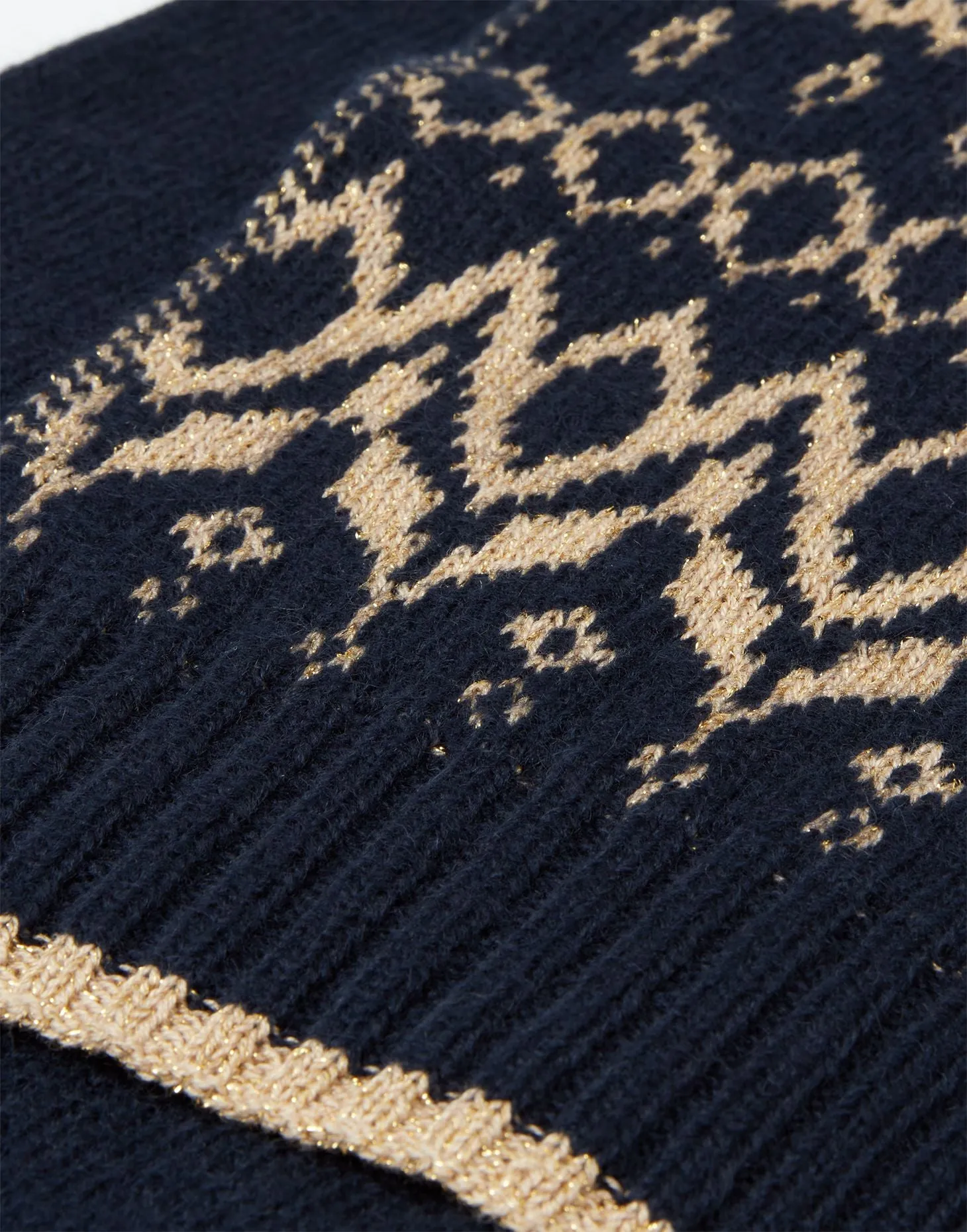 Joules | Shetland Fairisle Knitted Scarf | Women's | French Navy