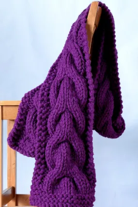 Jumbo Cable Scarf Pattern (Knit)
