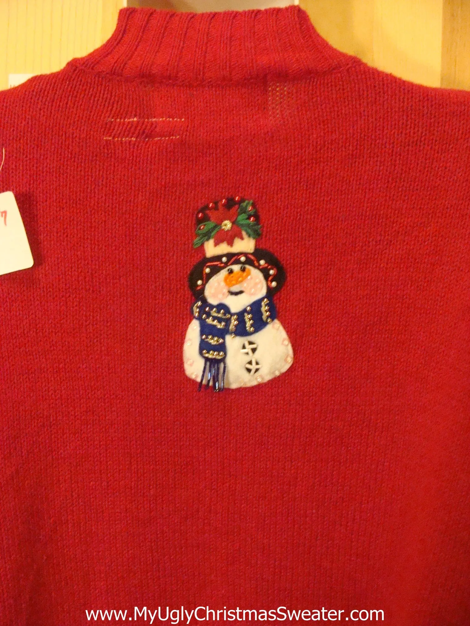 Light Up Ugly Xmas Sweater Bling Colorful Snowmen