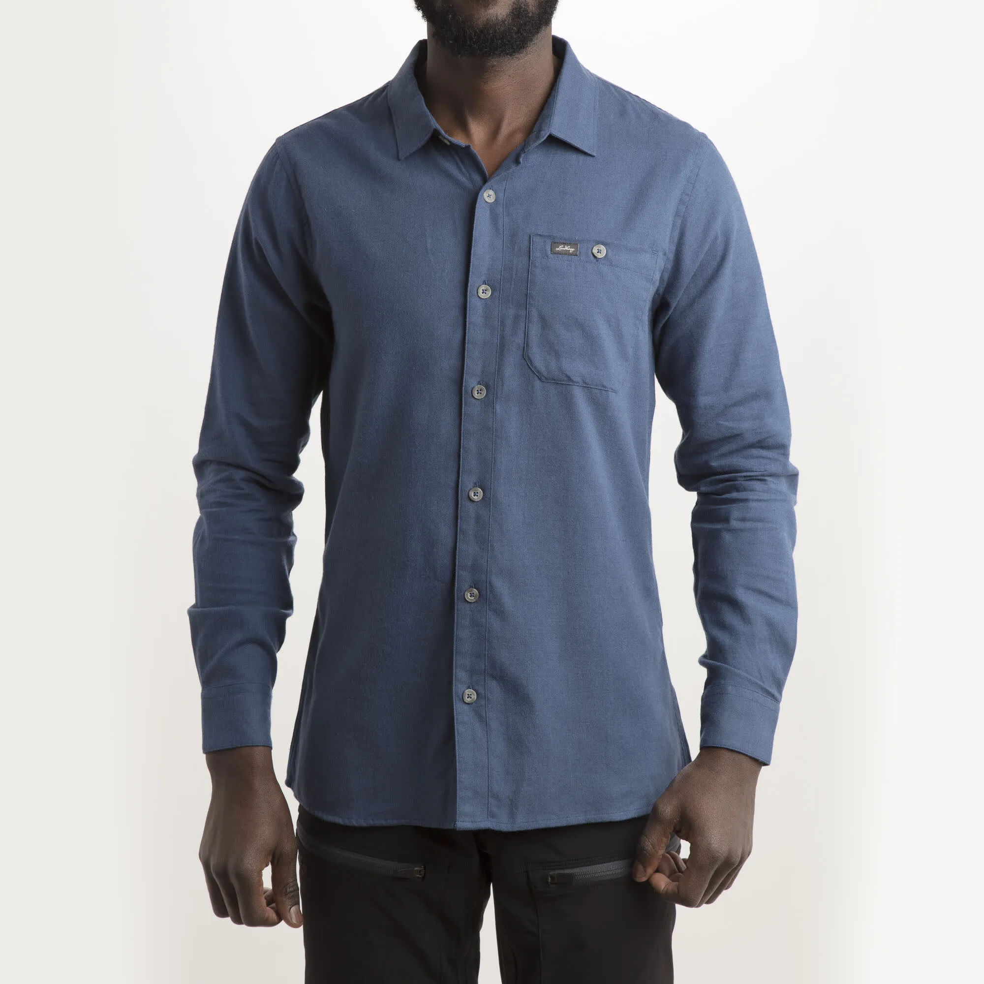 Lundhags Men&#x27;s Ekren Solid Long Sleeve Shirt Mid Blue | Buy Lundhags Men&#x27;s Ekren Solid Long Sleeve Shirt Mid Blue here | Outnorth