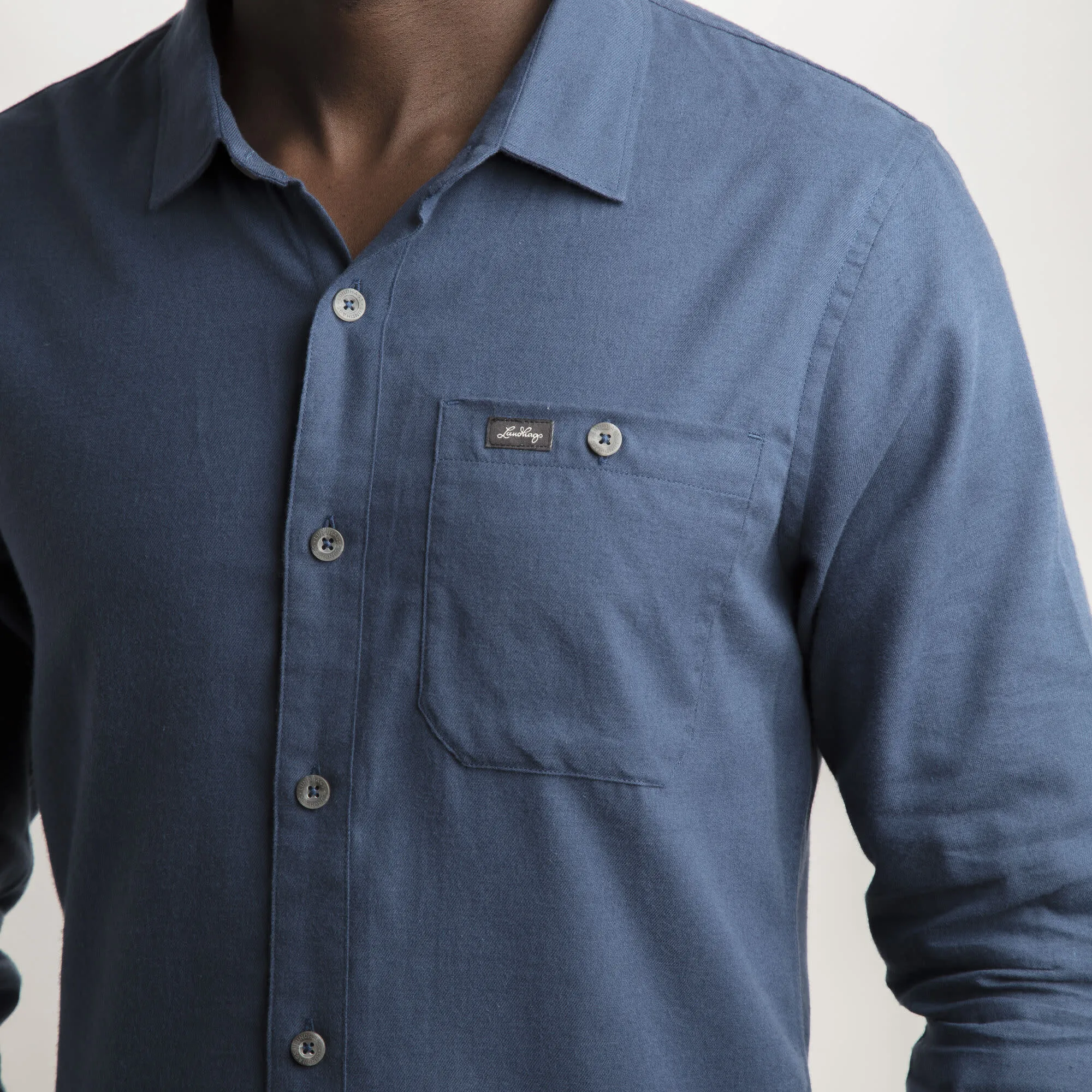 Lundhags Men&#x27;s Ekren Solid Long Sleeve Shirt Mid Blue | Buy Lundhags Men&#x27;s Ekren Solid Long Sleeve Shirt Mid Blue here | Outnorth