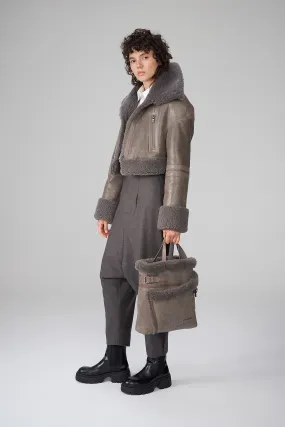 Mari - Grey Shearling Jacket