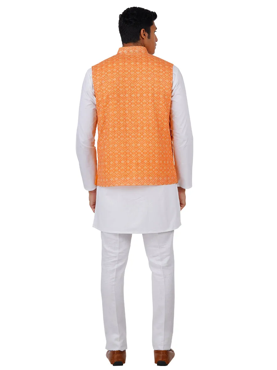 Men Ethnic Jacket Orange JB8