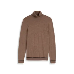Men Exarno-Ls Fine Roll Neck Jumper - Camel
