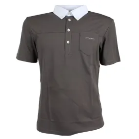 MEN PIQUE&#x27;  COMPETITION POLO SHIRT BY ANIMO, SHORT SLEEVES - COL. SLATE