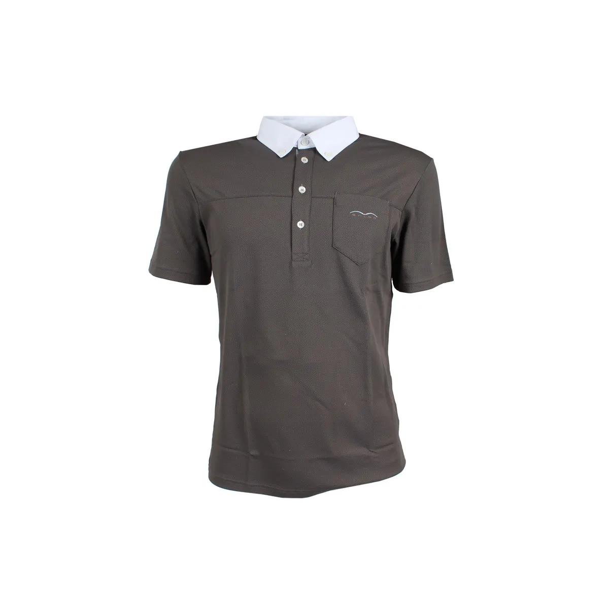 MEN PIQUE&#x27;  COMPETITION POLO SHIRT BY ANIMO, SHORT SLEEVES - COL. SLATE